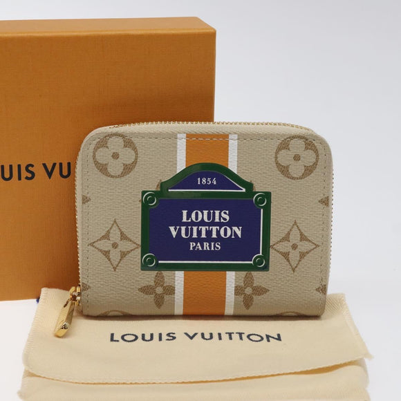 LOUIS VUITTON Monogram Monopanam Zippy Coin Purse Beige M82691 LV Auth BD1311AM