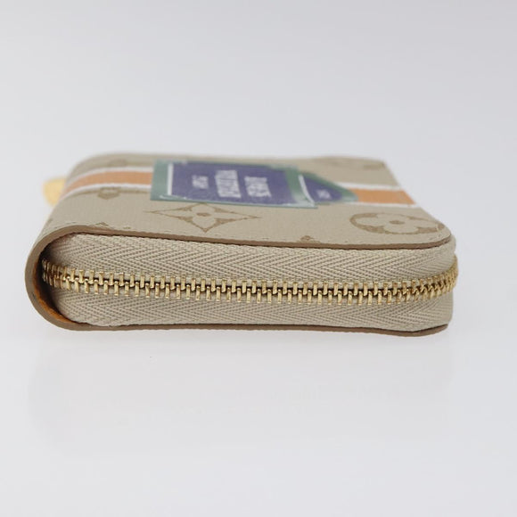 LOUIS VUITTON Monogram Monopanam Zippy Coin Purse Beige M82691 LV Auth BD1311AM