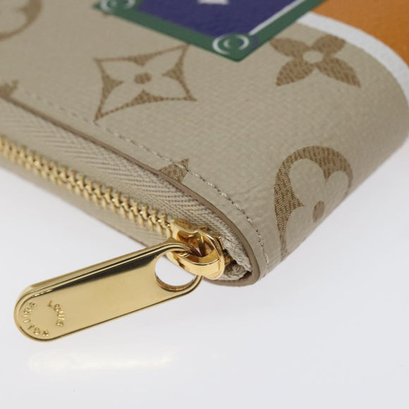 LOUIS VUITTON Monogram Monopanam Zippy Coin Purse Beige M82691 LV Auth BD1311AM