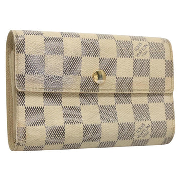 LOUIS VUITTON Damier Azur Portefeuille Alexandra Wallet N63068 LV Auth BD1312