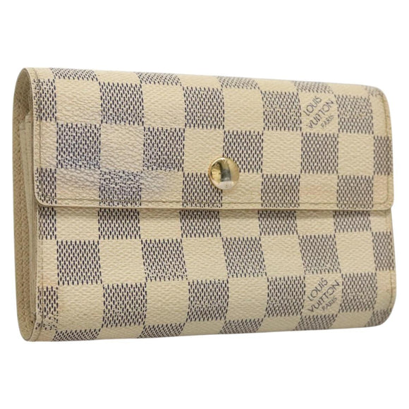 LOUIS VUITTON Damier Azur Portefeuille Alexandra Wallet N63068 LV Auth BD1312