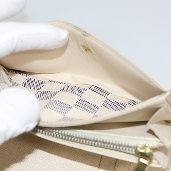 LOUIS VUITTON Damier Azur Portefeuille Alexandra Wallet N63068 LV Auth BD1312