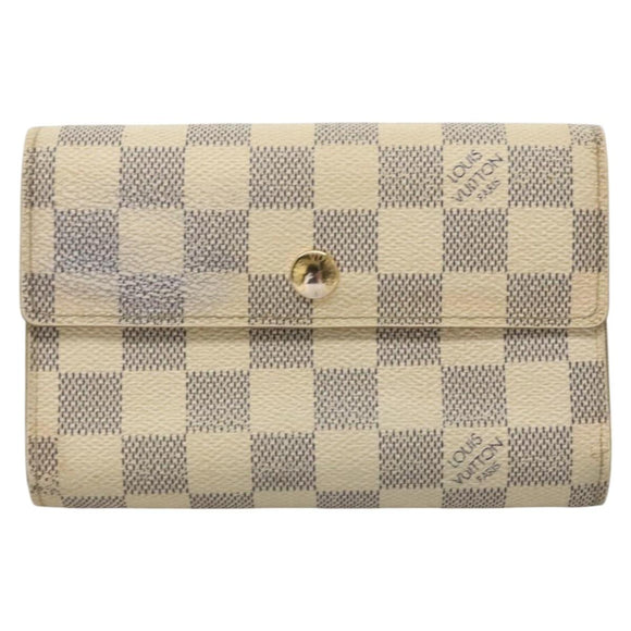 LOUIS VUITTON Damier Azur Portefeuille Alexandra Wallet N63068 LV Auth BD1312