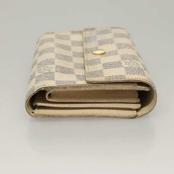 LOUIS VUITTON Damier Azur Portefeuille Alexandra Wallet N63068 LV Auth BD1312
