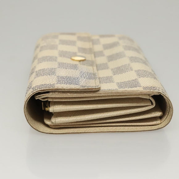 LOUIS VUITTON Damier Azur Portefeuille Alexandra Wallet N63068 LV Auth BD1312