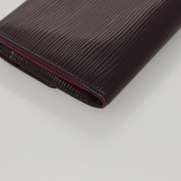 LOUIS VUITTON Epi Portefeiulle Sarah Wallet Purple Cassis M6374K LV Auth BD1313