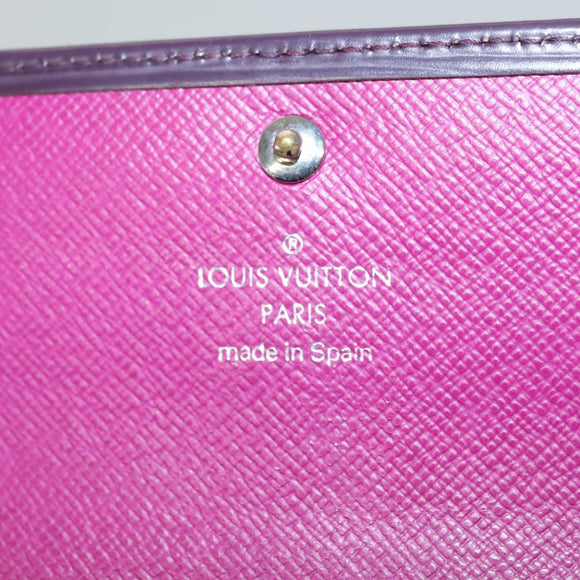 LOUIS VUITTON Epi Portefeiulle Sarah Wallet Purple Cassis M6374K LV Auth BD1313