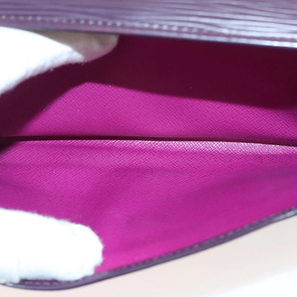 LOUIS VUITTON Epi Portefeiulle Sarah Wallet Purple Cassis M6374K LV Auth BD1313