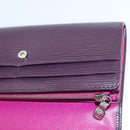 LOUIS VUITTON Epi Portefeiulle Sarah Wallet Purple Cassis M6374K LV Auth BD1313-20