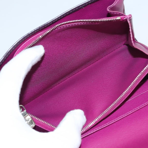 LOUIS VUITTON Epi Portefeiulle Sarah Wallet Purple Cassis M6374K LV Auth BD1313