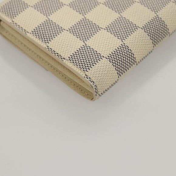 LOUIS VUITTON Damier Azur Portefeuille Sarah Long Wallet N61735 LV Auth BD1315