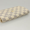 LOUIS VUITTON Damier Azur Portefeuille Sarah Long Wallet N61735 LV Auth BD1315-5