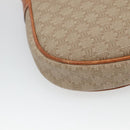 CELINE Macadam Canvas Shoulder Bag PVC Beige Gold Auth BD1320-16