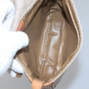 CELINE Macadam Canvas Shoulder Bag PVC Beige Gold Auth BD1320-11