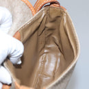 CELINE Macadam Canvas Shoulder Bag PVC Beige Gold Auth BD1320-18