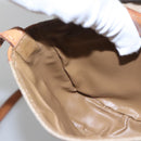 CELINE Macadam Canvas Shoulder Bag PVC Beige Gold Auth BD1320-19