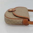 CELINE Macadam Canvas Shoulder Bag PVC Beige Gold Auth BD1320-3