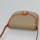 CELINE Macadam Canvas Shoulder Bag PVC Beige Gold Auth BD1320-6