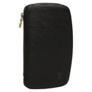 LOUIS VUITTON Epi Agenda Geode Travel Case Black M63872 LV Auth BD1333-1
