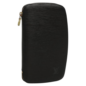 LOUIS VUITTON Epi Agenda Geode Travel Case Black M63872 LV Auth BD1333
