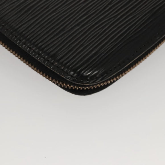 LOUIS VUITTON Epi Agenda Geode Travel Case Black M63872 LV Auth BD1333