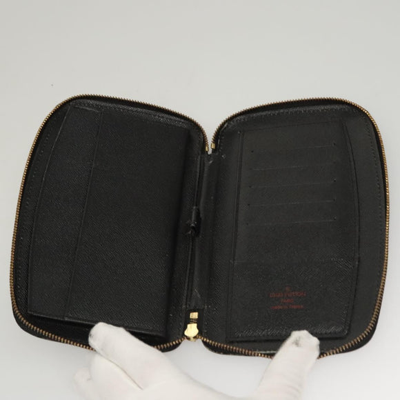 LOUIS VUITTON Epi Agenda Geode Travel Case Black M63872 LV Auth BD1333