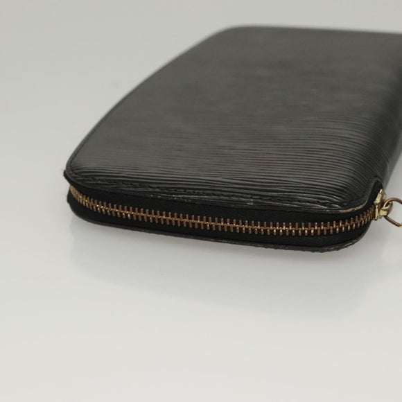 LOUIS VUITTON Epi Agenda Geode Travel Case Black M63872 LV Auth BD1333