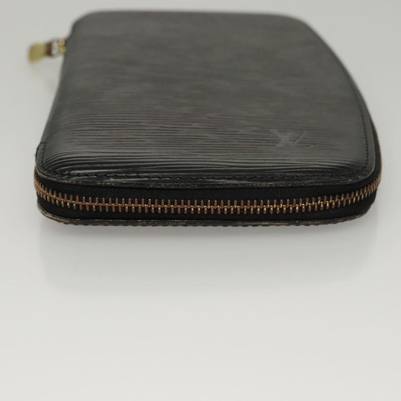 LOUIS VUITTON Epi Agenda Geode Travel Case Black M63872 LV Auth BD1333