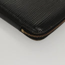 LOUIS VUITTON Epi Agenda Geode Travel Case Black M63872 LV Auth BD1333-7