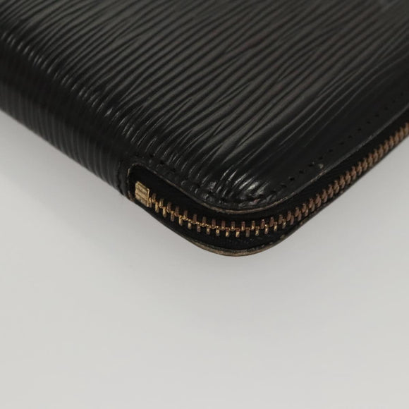 LOUIS VUITTON Epi Agenda Geode Travel Case Black M63872 LV Auth BD1333