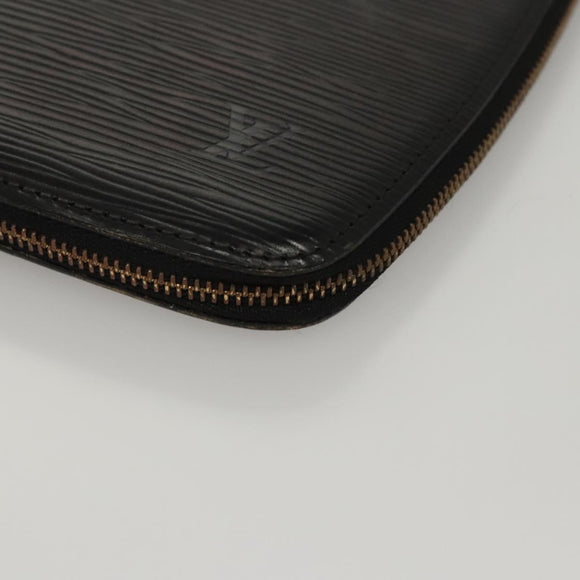 LOUIS VUITTON Epi Agenda Geode Travel Case Black M63872 LV Auth BD1333