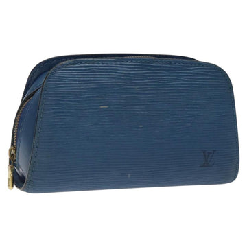 LOUIS VUITTON Epi Dauphine PM Pouch Blue M48445 LV Auth BD1335