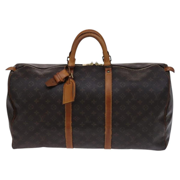 LOUIS VUITTON Monogram Keepall 55 Boston Bag M41424 LV Auth BD1339