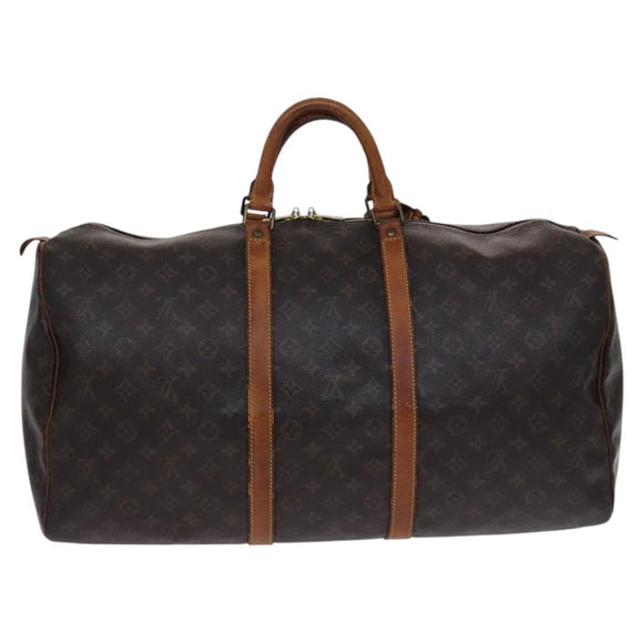 LOUIS VUITTON Monogram Keepall 55 Boston Bag M41424 LV Auth BD1339