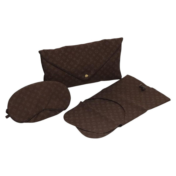 LOUIS VUITTON Monogram Mini Lin Voyage Travel Set Brown M99204 LV Auth BD1341V