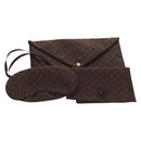 LOUIS VUITTON Monogram Mini Lin Voyage Travel Set Brown M99204 LV Auth BD1341V-1