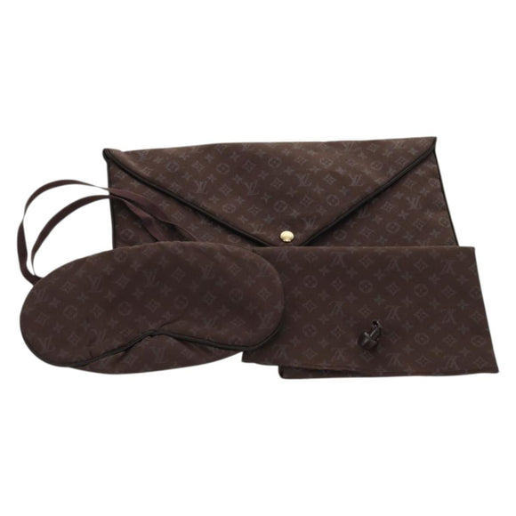 LOUIS VUITTON Monogram Mini Lin Voyage Travel Set Brown M99204 LV Auth BD1341V