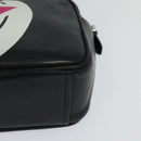 PRADA Shoulder Bag Leather Black Silver Auth BD1348V-14