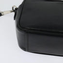 PRADA Shoulder Bag Leather Black Silver Auth BD1348V-15