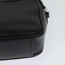 PRADA Shoulder Bag Leather Black Silver Auth BD1348V-16