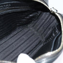 PRADA Shoulder Bag Leather Black Silver Auth BD1348V-18