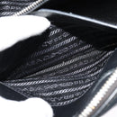 PRADA Shoulder Bag Leather Black Silver Auth BD1348V-21