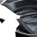 PRADA Shoulder Bag Leather Black Silver Auth BD1348V-12