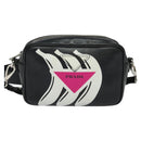 PRADA Shoulder Bag Leather Black Silver Auth BD1348V-13