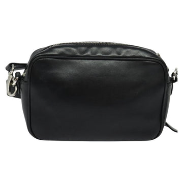 PRADA Shoulder Bag Leather Black Silver Auth BD1348V - 0