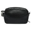 PRADA Shoulder Bag Leather Black Silver Auth BD1348V-2