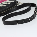 PRADA Shoulder Bag Leather Black Silver Auth BD1348V-7