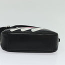 PRADA Shoulder Bag Leather Black Silver Auth BD1348V-5