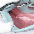 Miu Miu Chain Shoulder Bag Leather Blue Silver Auth BD1352-22