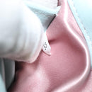 Miu Miu Chain Shoulder Bag Leather Blue Silver Auth BD1352-11